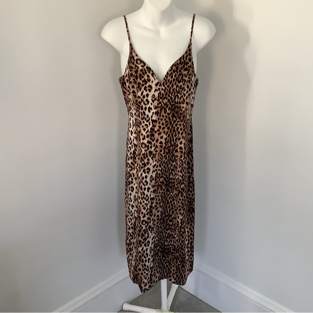 Express Leopard Print Midi Slip Dress Sz. XS